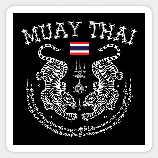 Muay Thai Fighter Kickboxing - Tiger Toi Muay Thailand Sticker by Print Cartel